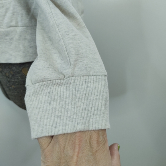 Banana Republic ivory & gray heathered lightweight zip up jacket - Picture 11 of 15